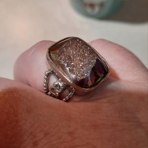 🎉🎉Vintage, Druzy Quartz Size 8 Ring🎉🎉